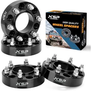 KSP 6x5.5 Wheel Spacers for Ranger Bronco, 1.5in 6x139.7mm Auminum Wheel Spacer Compatible with Ford Ranger, 93.1mm Hub Bore 12x1.5 Thread Pitch Hubcentric Spacers (4pcs Black)