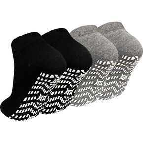 ZAKASA Non Slip Grip Socks for Men Non Skid Grippy Socks Anti Slip Gripper Socks for Elderly Hospital Yoga