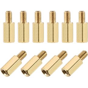uxcell M4x6mm+6mm Male-Female Brass Hex PCB Motherboard Spacer Standoff for FPV Drone Quadcopter, Computer & Circuit Board 30pcs