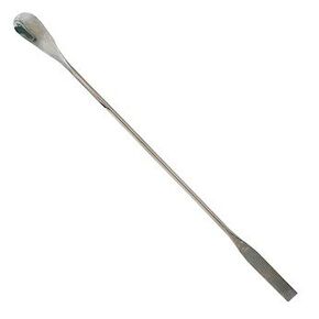 Cole-Parmer-636916 Nickel/SS Lab Spatulas with 1.13" Spoon x 1.63" Flat Blunt Ends; 3/Pk