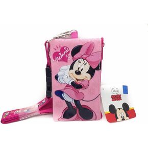 Disney Lanyard with ID Badge Holder Wallet Coin Purse Ticket Key Chain (Minnie Mouse Pink), 5.50" x 3.0"
