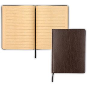 Samsill Vintage Hardcover Notebook, 200 Lined Notebook Pages, Brown, 7.5 x 10 Inch