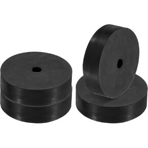 PATIKIL Multi Purpose Rubber Spacer, 4 Pcs 3.1"OD 0.47"ID 0.4"Thickness Neoprene Round Anti-Vibration Isolation Pads Isolator Rubber Bushings Spacer Washer for HVAC Bolts Car Accessories
