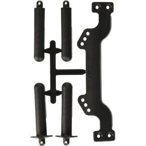 RPM Adjustable Front Body Mounts Posts for Slash, Rustler, Nitro Slash, Black