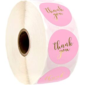 Navy and Gold Foil Thank You Stickers / 1000 Shiny Thanks Envelope Seals / 1.5" Round Gratitude Labels