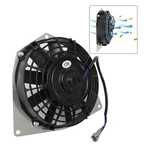 Electric Cooling Radiator Fan for Yamaha Raptor 700 700R YFM700 2006-2012 High Performances 1S3-12405-00-00 Radiator Cooling Fan (1Pack, Black)