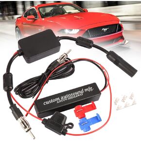 معزز هوائي السيارة العالمي 12 فولت من BASIKER، مضخم إشارة راديو السيارة AM FM لشاحنة السيارة SUV UTV RV، ملحقات وحدة وسائط الصوت ستيريو السيارة وجهاز استقبال الإشارة Amp in Kuwait