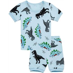 Qtake Fashion Boys Pajamas Sets Toddler PJS Children Sleepwear Kids Clothes Size 2T-12 Years