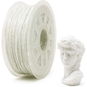 Gizmo Dorks Marble PLA 3D Printer Filament 3mm (2.85mm) 1kg, White