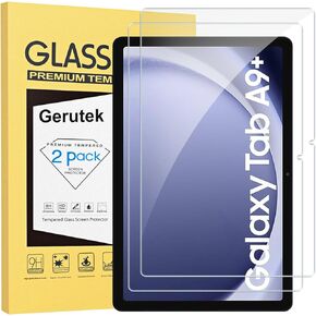 Gerutek [2-Pack Screen Protector for Samsung Galaxy tab A9 Plus 11 Inch 2023, [Ultra Clear] [Anti Scratch] [9H Hardness] [Bubble-Free] Tempered Glass Film for Samsung tab A9+ 11 inch