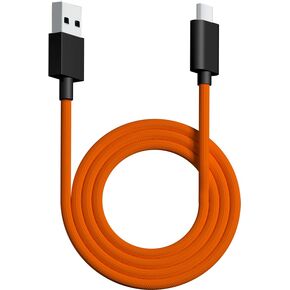 PWNAGE Ultra Custom Paracord Ultra Flexible USB C Cable for Gaming Keyboard, Mouse, Charging, Double-Sleeved Mechanical Keyboard Cable, 1.8M USB-A to USB-C, Orange Color