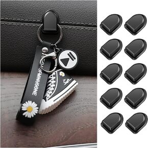 10PCS Multi-Purpose Car Hooks Kit,Mini Size Self-Adhesive Hanging Car Organizer,Key Holder,Car Purse Holder,USB Cable Organizer,Car Accessories for Women&Men
