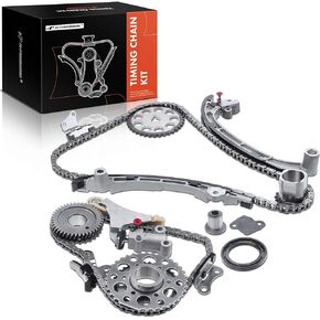 A-Premium 16Pcs Engine Timing Chain Kit W/Tensioner & More [fits DOHC, L4 2.7L] Compatible with Toyota 4Runner, Hiace 06-15, Hilux 10-15, Tacoma 05-15, Replace# 1350775010, 135060C040