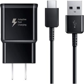 Samsung Adaptive Fast Charger Compatible Samsung Galaxy S9 S9 Plus S8 S8 Edge S10 S20 A50 A51 A71 A20 A21 A20e A10e A11S Note 8 Note 9, Wall Charger Adapter Plug with USB Type C Cable