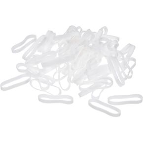 MECCANIXITY Silicone Rubber Bands Rings 200Pcs Non-Slip 30mm Dia 1mm Thick 5mm Width for Wire Cord Cable Wrapping, Bundle
