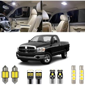 Xpismii 14 Piece 6000K White Ram Interior LED Light Kit Package Replacement for 2003 2004 2005 2006 2007 2008 Dodge Ram 1500 2500 3500 Pickup, with Placement Diagram and Install Tool