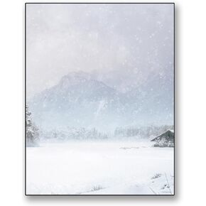 قرطاسية Snowy Mountain - 50 ورقة ذات رأسية لمناسبات الشتاء والعطلات
