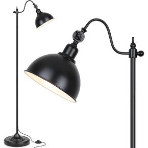 مصباح أرضي صناعي Mlambert، مصباح LED قائم مقاس 63 بوصة حديث مع لمبة LED 11 وات A19، رأس قابل للتعديل، مفتاح قدم، مصباح معدني لغرفة المعيشة، ضوء حامل in Kuwait