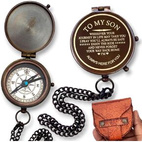 to My Son Compass - Gifts for Men, Birthday Gifts, Baptism Gifts for Boys, Gifts for Teen Boys, Graduation Gifts, Inspirational Gifts for Kids, Sentimental Gifts