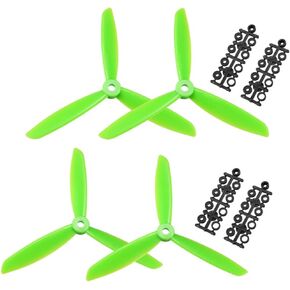 uxcell RC Propellers CW CCW 3-Vane Fixed-Wing for DIY, W Adapter Rings 6045 6x4.5 Inch Nylon Green 2 Pairs