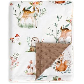 BOPRIO Baby Blankets for Unisex Boys Girls, Ultra Soft Nursery Minky Blankets with Owl Design and Dotted Fleece Backing, Cozy Bed Throws for Newborn Toddler Gift 30 x 40 Inch