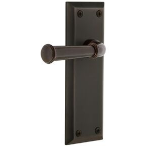 Grandeur Hardware Fifth Avenue Tall Plate Double Dummy with Georgetown Lever in Timeless Bronze in Saudi Arabia