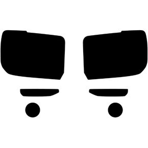 Rvinyl Headlight Tint Covers Compatible with GMC Sierra 2014-2018 (1500) - Blackout Smoke