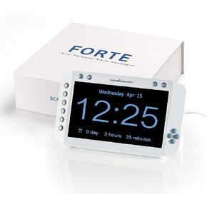 Screaming Meanie Forte Alarm Clock - Extra Large 9" Display, 6 Programmable Extra Loud Alarms, Memory Backup, Night Dimmer, Designed for Elderly, Impaired Vision