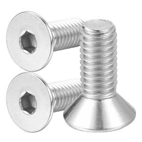 5/16-18 x 1/2" Flat Head Socket Cap Screws 304 Stainless Steel 18-8 Bright Finish Full Thread Allen Socket Drive Bolts 20pcs