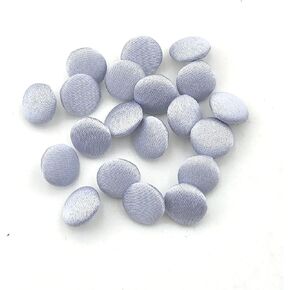 30pcs Ivory Satin Fabric Cloth Covered Buttons with Shank for Bridal Wedding Dress Buttons, DIY Sewing, Handmade Scrapbooking Decorations 12.5mm