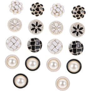 EXCEART 20pcs Sewing Anti-unwanted-Exposure Buckle Womens Collar Lapel Pin Rhinestone Trim Cover up Button Pearl Brooch Pin Cardigan Safety Pin Iron, Plastic DIY Clothing Buttons Coat