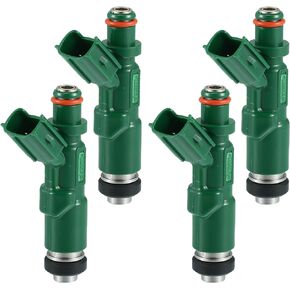 A ABSOPRO Fuel Injector No.23250-21020 Fuel Injection Nozzle for Toyota Prius 01-09 1.5L for Toyota Echo Base 00-05 1.5L Green (Pack of 4)