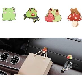 Cute Car Mini Hooks,Multifunctional Auto Adhesive Hangers,Vehicle Hook Stickers, Auto Mini Hangers,Car Storage Hooks for Keys,Mask,Earphone,Cable,Vehicle Decor