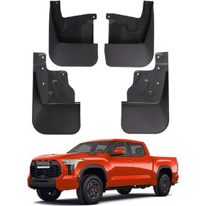 Mud Flaps Compatible with Toyota Tundra 2022 2023 2024, Front & Rear Guards Splash Tundra Accessories, 4PCS/Set, NO Need to Drilling