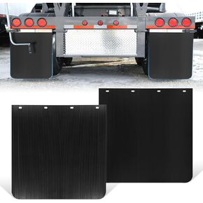 24"x30" Semi Truck Mud Flaps, Black Polymer Heavy Duty Mud Flaps for Semi Truck Trailer (2 PCS)