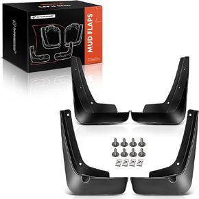 A-Premium Set of 4PCS Mud Flaps Splash Guards Mudguards Mudflaps with Hardware Compatible with Chevrolet Equinox 2010-2017, Sport Utility, (w/Fender Flares), Front and Rear (Driver & Passenger Sides)