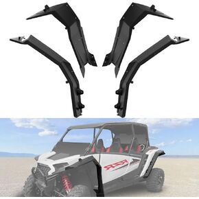 MoGerTor Fender Flares for Polaris RZR XP 1000/ XP4 1000 2024, Front & Rear Full Coverage Fender Flares Wider Mud Flaps Mud Guards for Polaris RZR XP 1000/XP 4 1000 2024 Accessories (Replace #2889133)