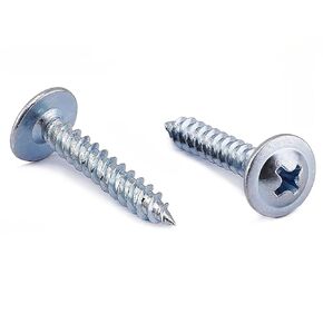 100 Qty #8 x 1-1/4" Zinc Plated Phillips Modified Truss Head Wood Screws (BCP1219)
