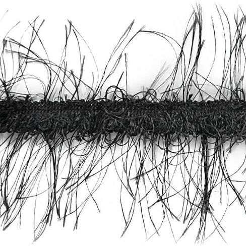 Trims by the Yard Pippa Eyelash Fringe Black | (5 Yard Cut) Trim in Saudi Arabia