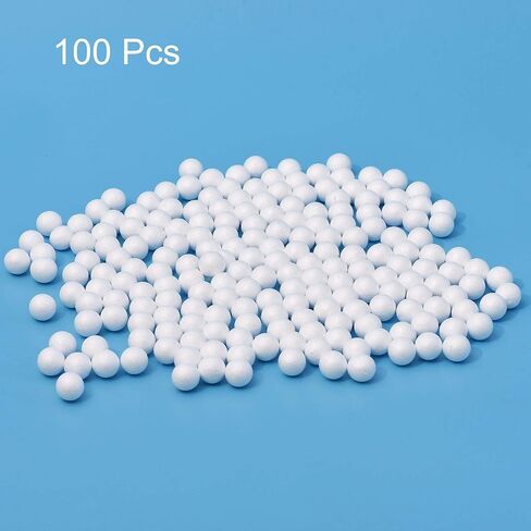 uxcell 100Pcs 0.8" White Polystyrene Foam Balls Smooth Round Solid Ball for Crafts, Art, DIY, Household, Party Decorations in Saudi Arabia