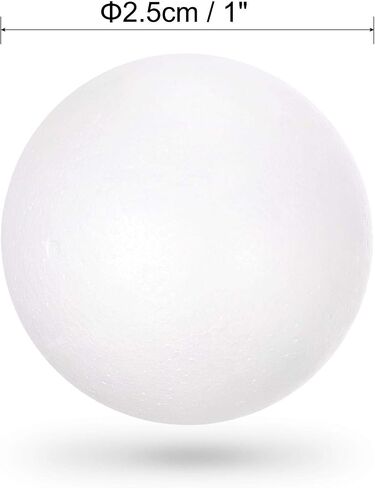 uxcell 100Pcs 0.8" White Polystyrene Foam Balls Smooth Round Solid Ball for Crafts, Art, DIY, Household, Party Decorations in Saudi Arabia