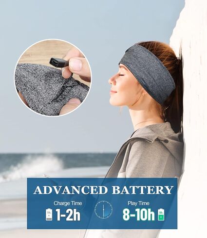 Sleep Headphones -Bluetooth Sleep Mask-Sport Headphones,Long Time Play Headphone Band with Built in Speakers,Perfect for Sleep, Workout, Running, Yoga, Travel,Meditation in Saudi Arabia