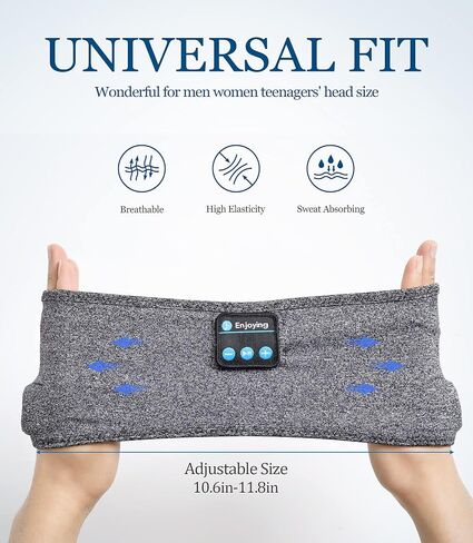 Sleep Headphones -Bluetooth Sleep Mask-Sport Headphones,Long Time Play Headphone Band with Built in Speakers,Perfect for Sleep, Workout, Running, Yoga, Travel,Meditation in Saudi Arabia