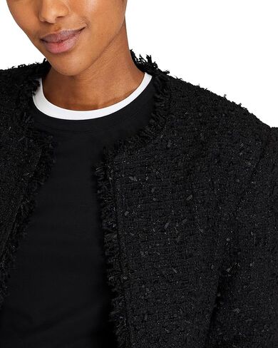 Club Monaco Women's Collarless Boucle Fringe Jacket in Saudi Arabia