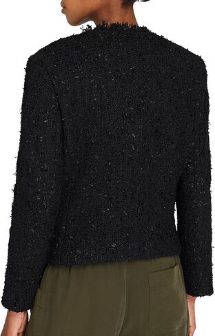 Club Monaco Women's Collarless Boucle Fringe Jacket in Saudi Arabia