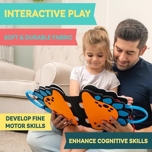 Montessori Busy Board for Toddlers - Reduce Screen Time, Fine Motor Skills, Educational Development, Travel Toy for Planes & Cars, Gifts for Boys and Girls, Quiet Book - Panda in Saudi Arabia