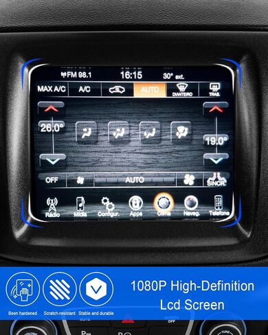 شاشة Uconnect تعمل باللمس 7 بوصة شاشة LCD ملاحة راديو مناسبة لسيارة Jeep Compass 2017 2018 2019 2020، شاشة LCD رقمية استبدال TDO-WXGA0700K00033-V2 TDO-WXGA0700K00057-V1 in Kuwait