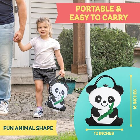 Montessori Busy Board for Toddlers - Reduce Screen Time, Fine Motor Skills, Educational Development, Travel Toy for Planes & Cars, Gifts for Boys and Girls, Quiet Book - Panda in Saudi Arabia