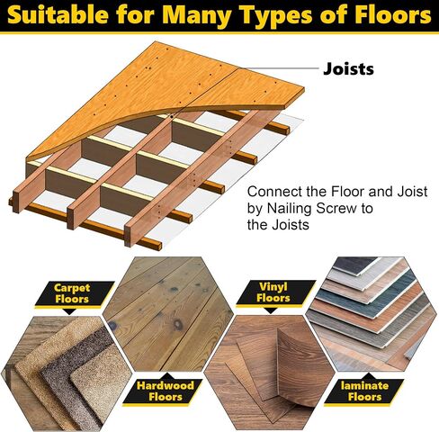 Dreyoo Repair Floor Screws, 50 Screws for Floor Repair, Universal Screws Fit Hardwood Floors/Vinyl Floors/Carpets, Wood Floor Gap Fixer Replacement for 3233, Bolt Assortment Sets in Saudi Arabia