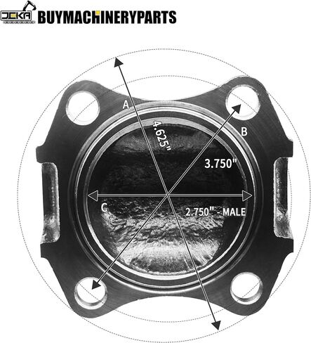 Driveshaft Flange Yoke 2-2-489 Cap: 1.062" Width: 3.625" for 1330 Series U-Joint 5-213X Kit in Saudi Arabia